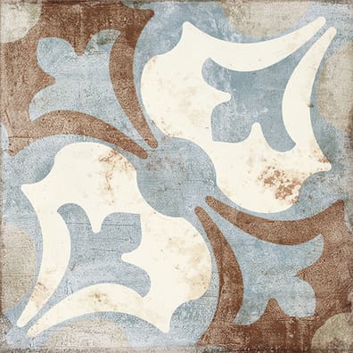 Carrelage aspect ciment décoré vieilli 20x20 cm TAMISE - 0.52 m²