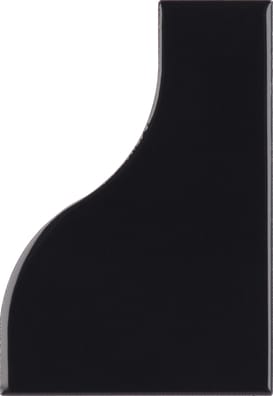 Faience pâte blanche effet vague CANNE BLACK - 8,3X12 - 0,48 m²