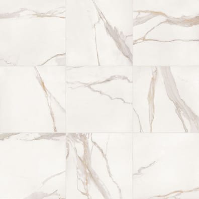 Carrelage effet marbre grand format CALACATTA GOLD POLI - 120X120 - 1,44 m²