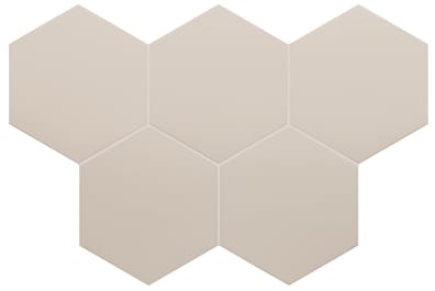 Carrelage hexagonal nuancé CHARLEY TAUPE UNI 17,5X20 - 0.71 m²