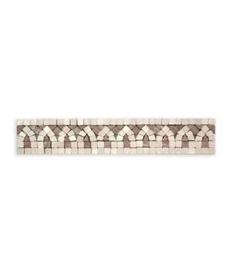 Frise pierre Marbre Beige / Marbre Café GM110 30.5x6 cm - Frise pierre naturelle - As de Carreaux