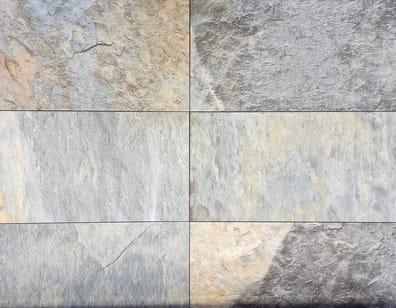 Carrelage Pierre Multicouleur nuancé de gris, beige et écru, effet texturé, 30x60 cm
