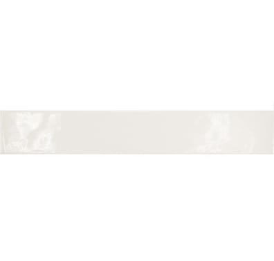 Carrelage uni brillant blanc 6,5x40cm COUNTRY BLANCO LONG 13250 - 1m²