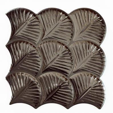 Faïence écaille Carreau feuilles brillantes 30x30 SCALE SHELL ANTHRACITE - 0.75m² - As de Carreaux