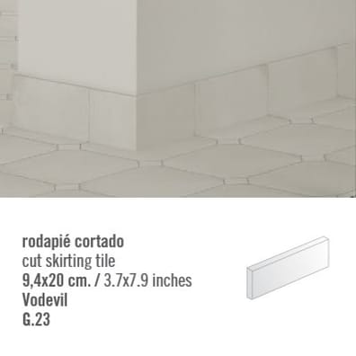 Plinthe intérieur Vodevil. 9.4x20 cm - 2mL
