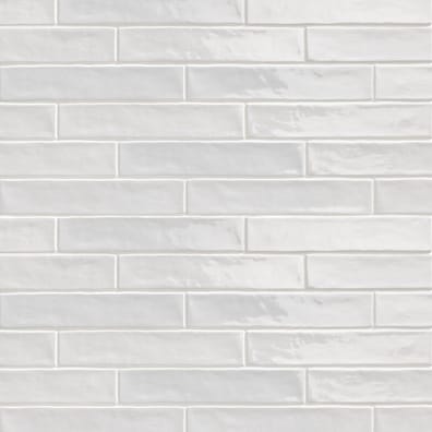 Carrelage Zellige blanc nuances de gris sans motifs taille 5X25