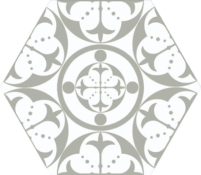 Carreau de ciment gris avec motifs floraux et géométriques pour design intérieur élégant