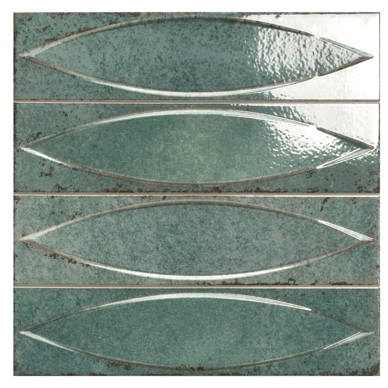 Faience décorée style zellige LILES AQUA - 33X33 - 0,89 m²