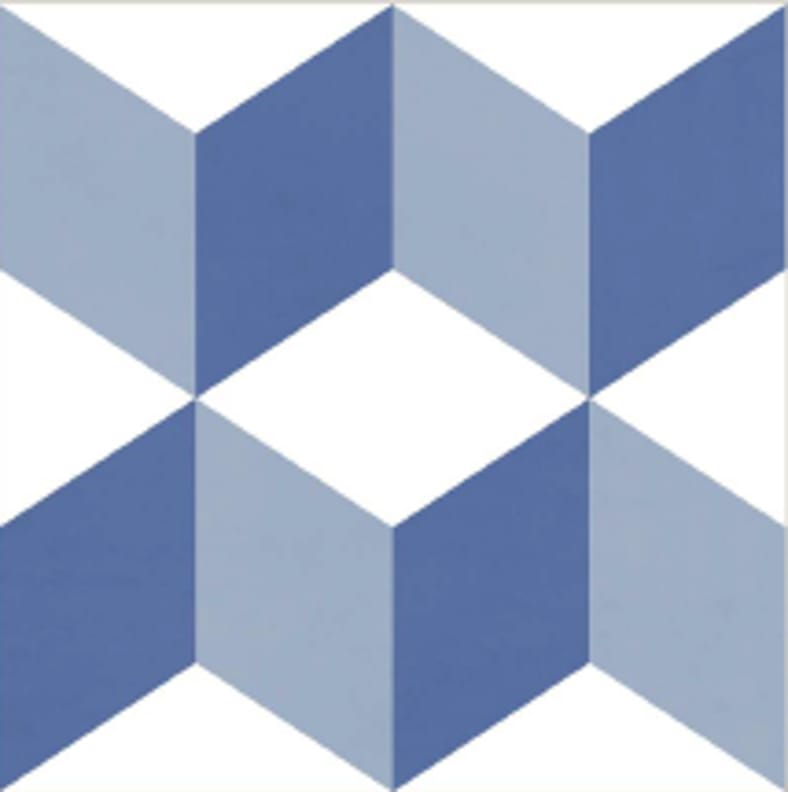 Carrelage effet carreau ciment MERIDIO JAVEA AZUL 20X20 - 1 m²