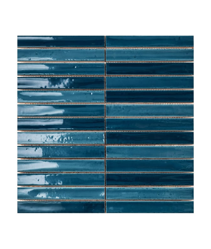 Carrelage vintage SHORT STICK SAPPHIRE CRACKLE 28x32 cm