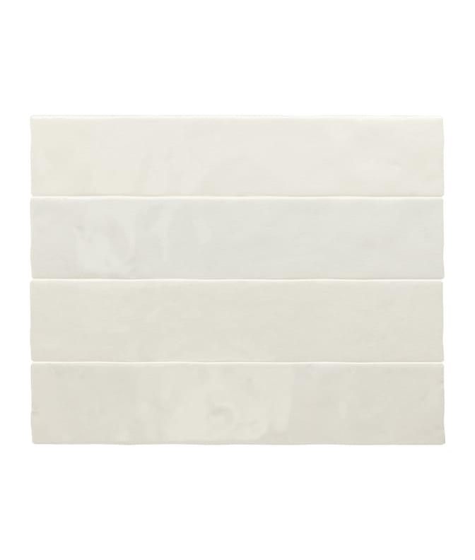 Faïence effet Zellige MONALISA WHITE 6,5x32,8 cm