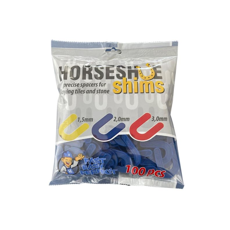 Entretoises 2mm fer à cheval pour faïence - JD Système - 100 pièces - ref. 514