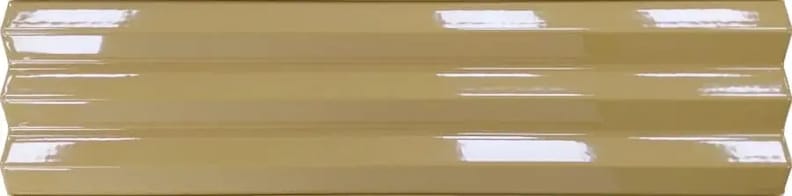 Faïence effet 3D AURORE KHAKI V-RIBBED GLOSS 10x40 cm