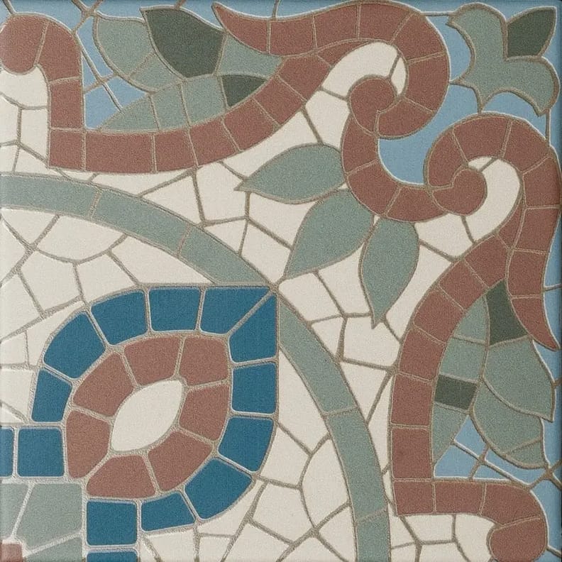 Carrelage effet mosaïque ancienne HACIENDA ROSETTI 15x15 cm - 0,95 m²