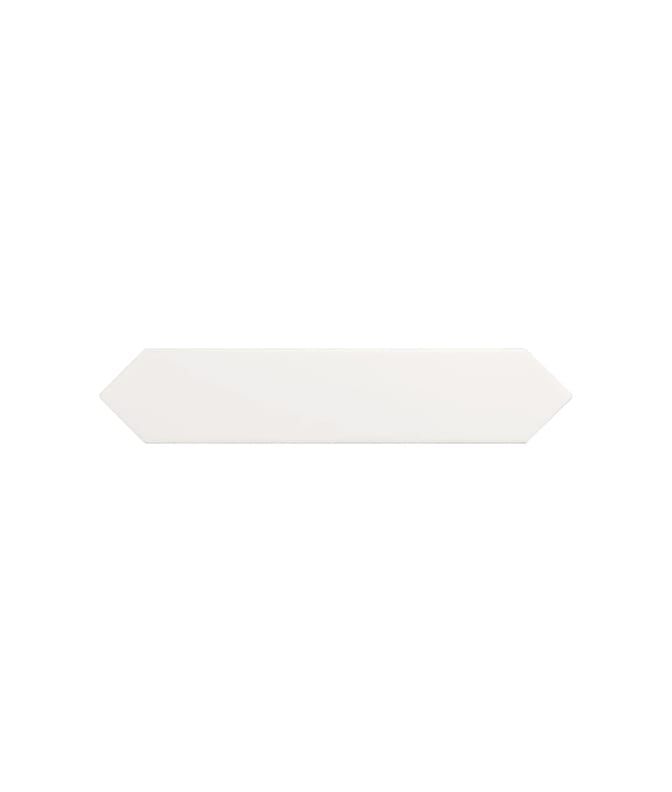 Faience navette crayon blanc brillant 5x25 cm ARROW PURE WHITE 25835 - 0.50 m²