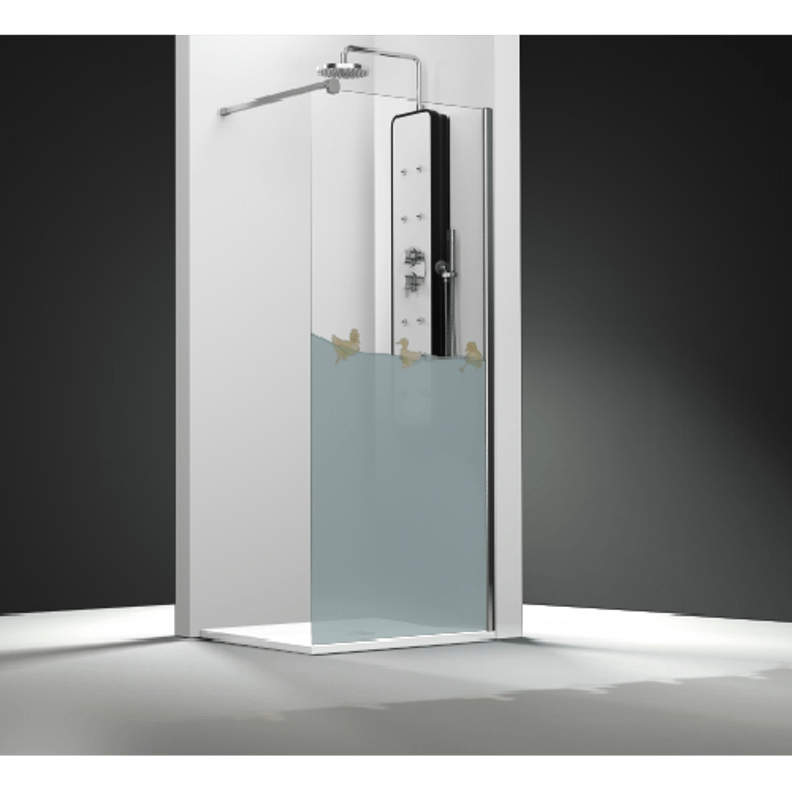 Paroi de douche fixe 1 panneau - Décor Canards