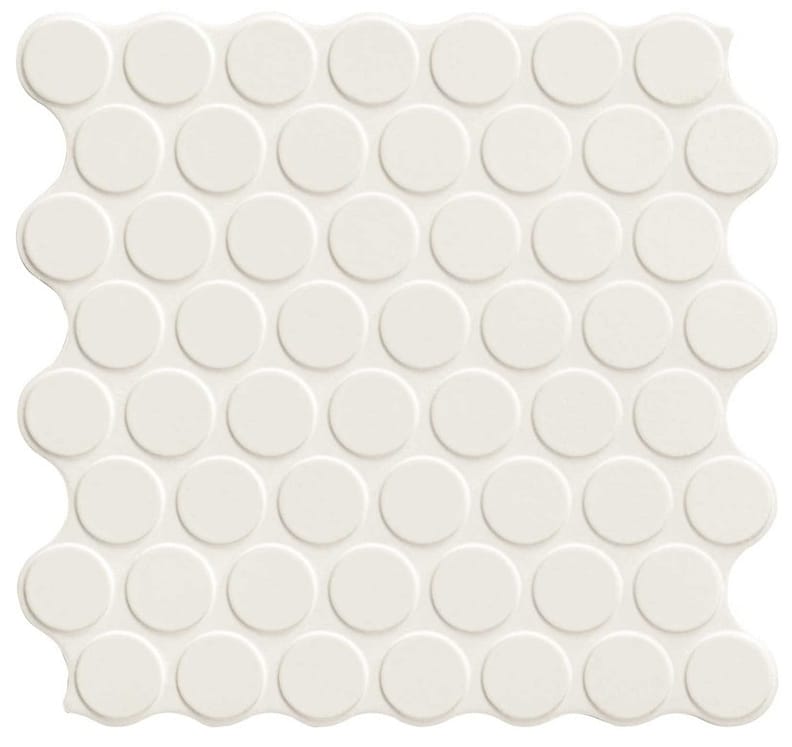 Carrelage imitation mosaïque 30,9x30,9 cm CIRCLE WHITE - 0.86m²