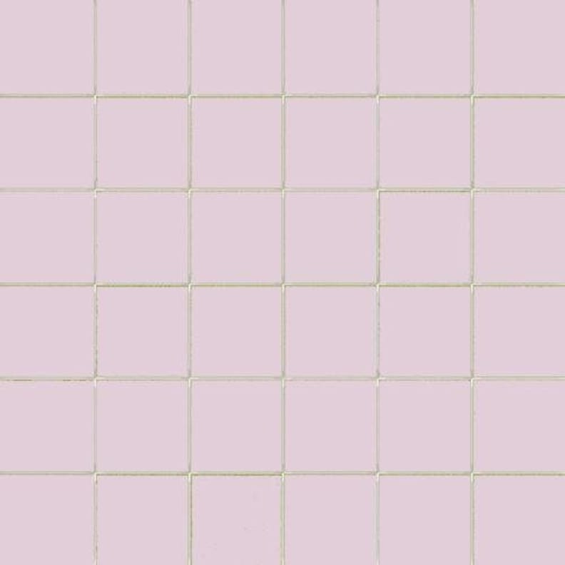 Carrelage uni 5x5 cm malva mat sur trame - 1m²