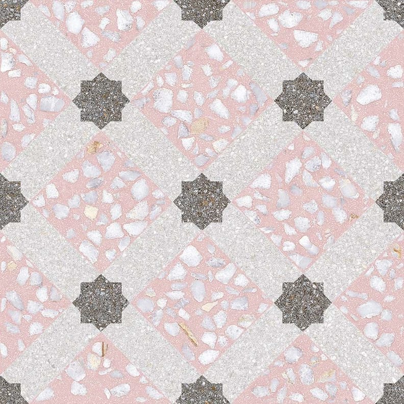 Imitation ciment antidérapant Carrelage imitation ciment 30x30 cm Mancini Rosa anti-dérapant R10 - 0.99m² - As de Carreaux