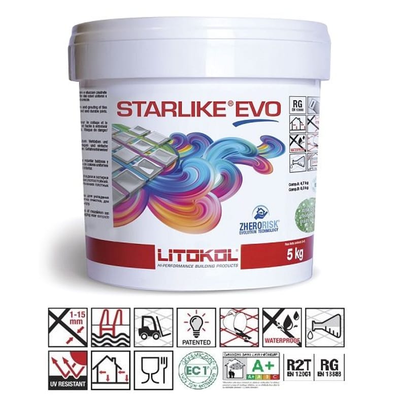 Litokol Starlike EVO Azzurro Pastello C.300 Mortier époxy - 2.5 kg