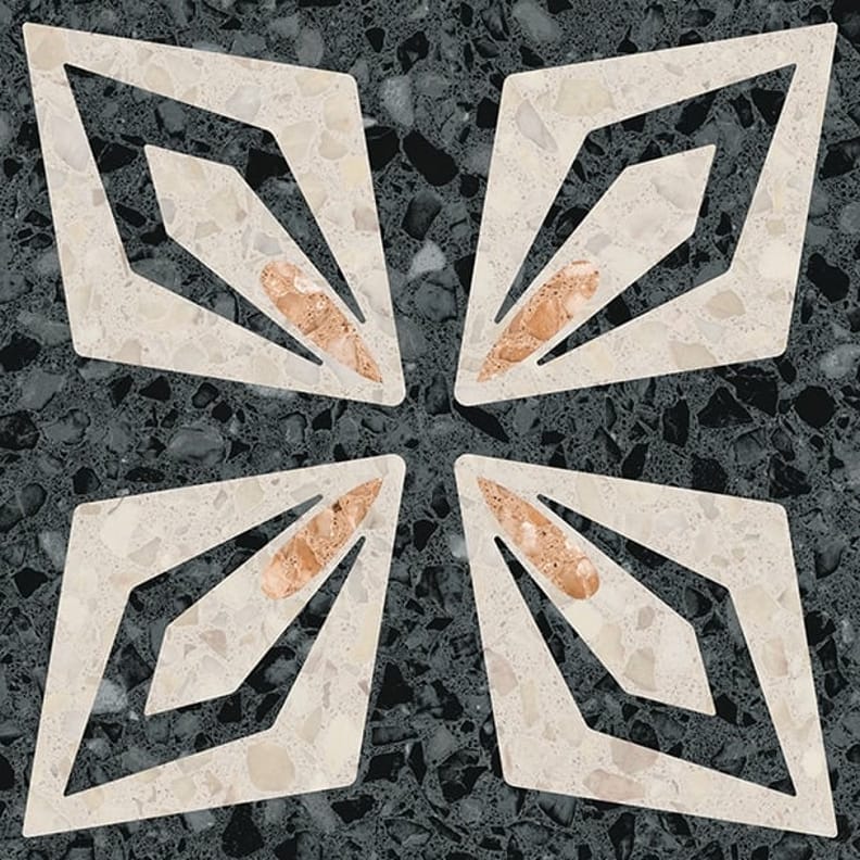 Carrelage imitation ciment et terrazzo NINOV VIETRI RECTIFIE NEGRO 20X20 - 1 m²