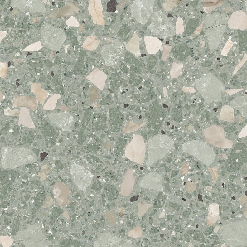 Carrelage imitation ciment et terrazzo NINOV RECTIFIE VERDE PULIDOO 79'3X79'3  - 1,258 m²