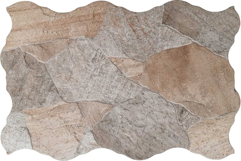 Carrelage antidérapant R12 effet pierre FORK FLAGSTONE - 44X66 - 0,87 m²