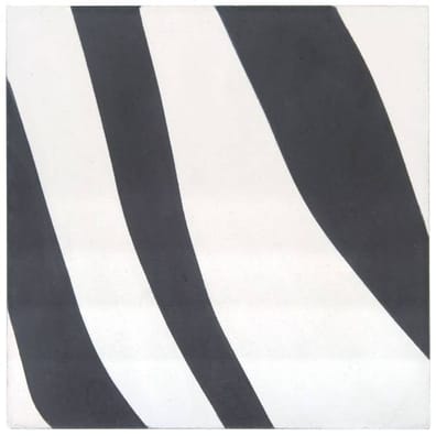 CIMI27 - CARREAU CIMENT 20X20 DECOR MODERNE BLANC CASSE / ANTHRACITE 16mm- 0,48 m²