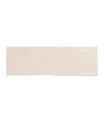 Carrelage Zellige beige nuancé de texture lisse dimensions 6,5X20