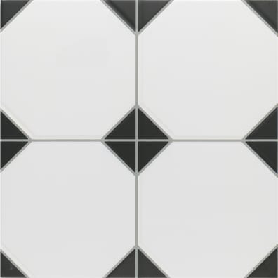Carrelage imitation cabochon CADENZA BLACK 33x33 cm