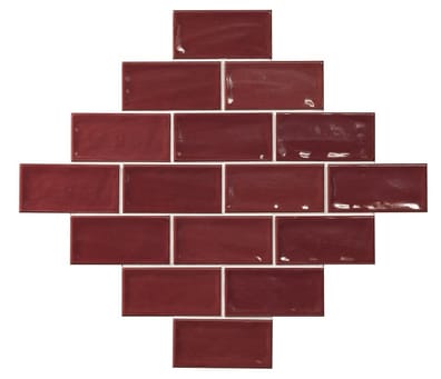 Carrelage effet zellige 7.5x15 GLAMOUR CARMIN - 0.45m²