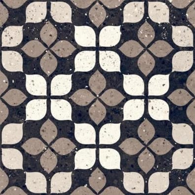 Carrelage à motif effet terrazzo 20x20 cm Nero FIORE - 1.16m²