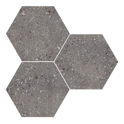 Carrelage hexagonal effet terrazzo WIND MOSS NAT - 25x30 - 0.935m²
