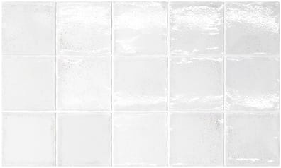 Carrelage Zellige blanc nuancé et texturé 10x10 cm