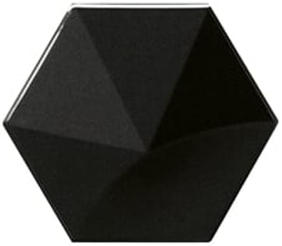 Faience à relief MAFINGA OBERLAND BLACK 12,4x10,7- 0,36 M²