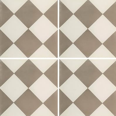 Carreaux de ciment véritables Carreau de ciment damier gris et blanc 20x20 cm ref310-1 - 0.48m² - As de Carreaux