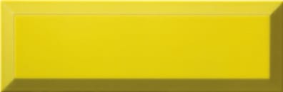 Carrelage Métro biseauté 10x30 cm limon jaune brillant - 1.02m²
