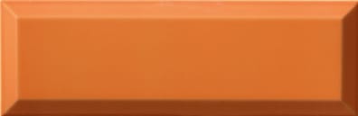 Carrelage Métro biseauté 10x30 cm naranja orange brillant - 1.02m²