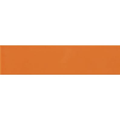 Carreau métro plat orange brillant 10x30 cm - boite de 1.02m²