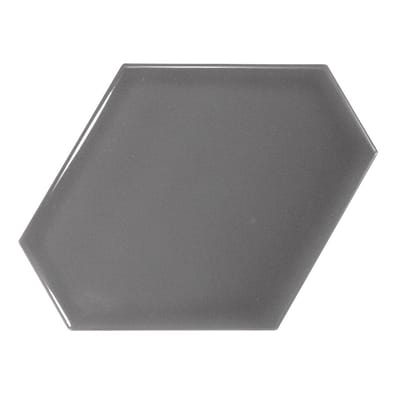 Triangles, losanges & autres formes Carreau gris foncé brillant 10.8x12.4cm SCALE BENZENE DARK GREY - 23829 - 0.44m² - As de Car