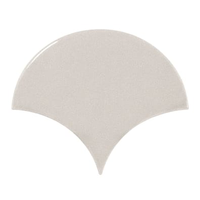 Faïence écaille Carreau gris clair brillant 10.6x12cm SCALE FAN LIGHT GREY - 0.37m² - As de Carreaux