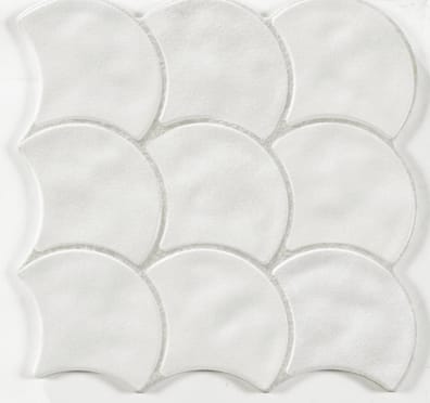 Faïence écaille Carreau écaille blanc cassé 30x30 SCALE WHITE - 0.85m² - As de Carreaux