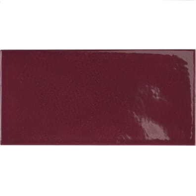 Faience effet zellige pourpre 6.5x13.2 VILLAGE AUBERGINE 25628 - 0.5 m²