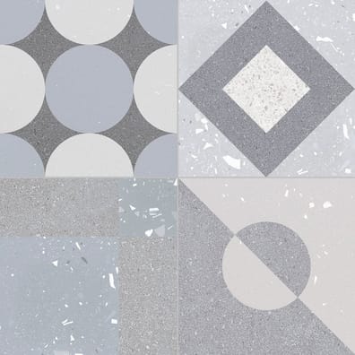 Carrelage interieur pas cher Carrelage style ciment terrazzo FUSION GREY 33x33 cm - 1.32m² - As de Carreaux