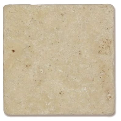 Parement pierre naturelle Carrelage pierre TRAVERTIN vieilli beige CLASSIC MIX 10x10cm - 0.5m² - As de Carreaux
