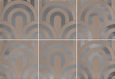 Faïence écaille Faïence écaille beige/argent 23x33.5 TAKADA NUEZ PLATA - 1unité - As de Carreaux