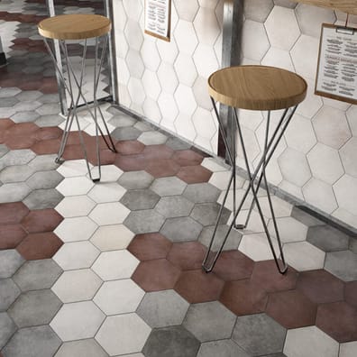Carrelage hexagonal HOUDAN WINE 17,5x20 - 0,71 m²