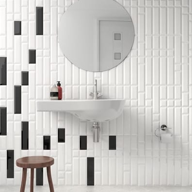 Faïence effet métro MAROME WHITE MATT 7,5x15 - 0,5 m²