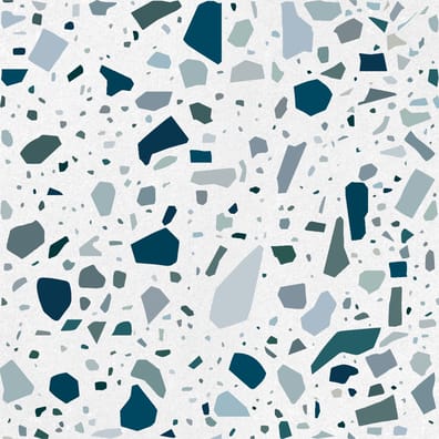 Carrelage aspect terrazzo CANOA BIANCO PETROLIO 18,6X18,6 - 0,45 m²