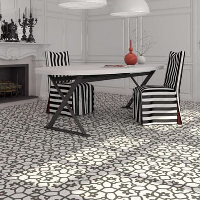 Carrelage interieur pas cher Carrelage imitation ciment anthracite et rose 20x20 cm JUJOL - 1m² - As de Carreaux